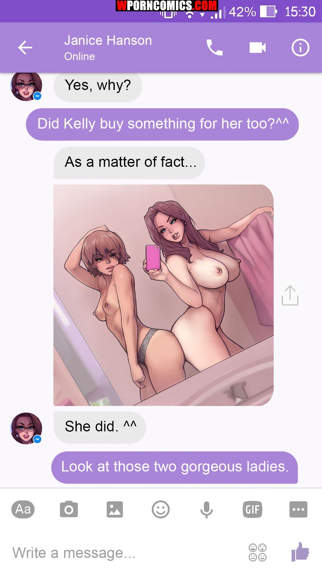 Porn comic Chat with Janice