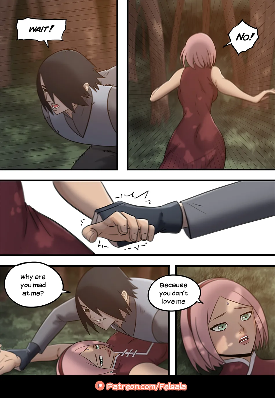 Sasuke and Sakura by Felsala