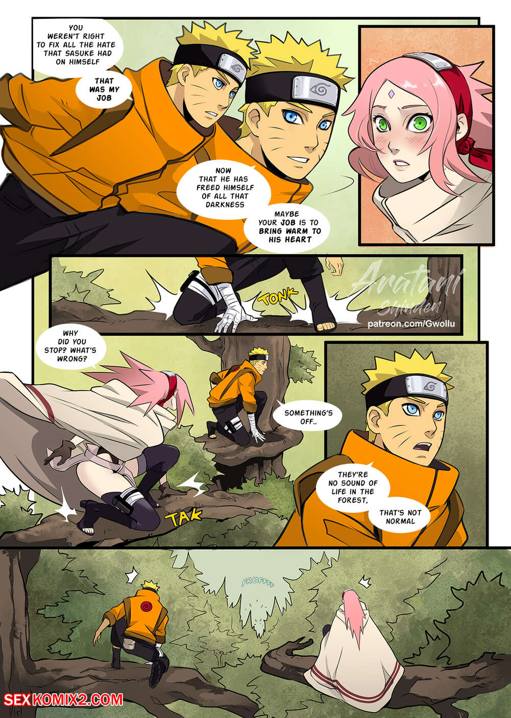 Porn comic Sasuke Retsuden. Sex Night. Gwollu. Sex comic and Sakura were