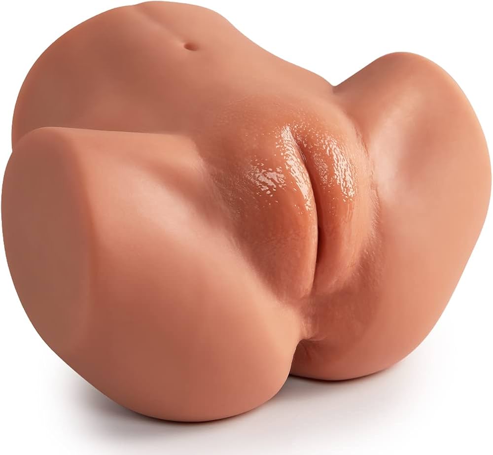 : Brown Male Masturbator Sex Doll with Virgin Tight Labia 2 Hole Pocket Pussy Ass Male Masturbator with Strong Suction Channel Goyha 4.1 LB Sex Doll Male Sex Toy for Men Masturbation :