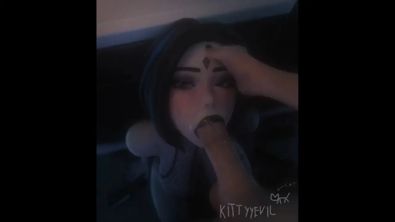 Cute Raven face fucked