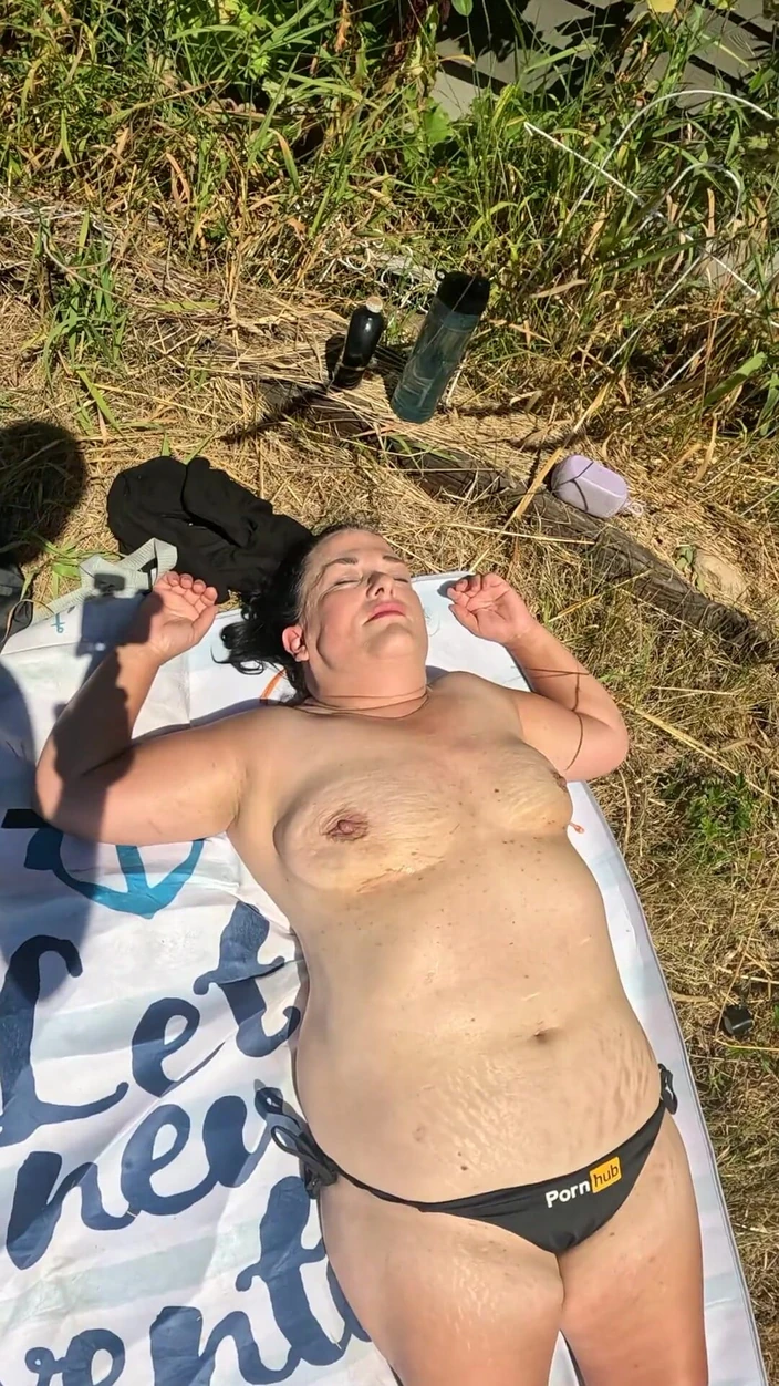 Nude Sunbathing. I Really Want to Encourage Others to Go Offline and Enjoy Real Life ft. Homesteadmama by Homestead Mama: European Outdoor BBW Mature Amateur Porn
