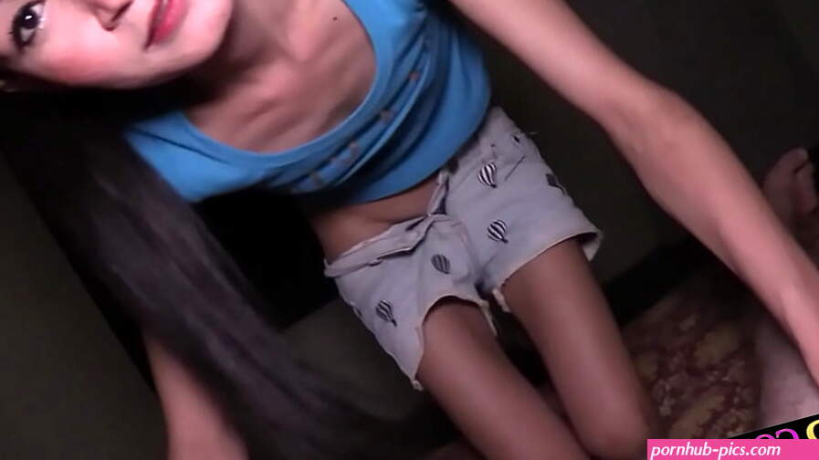 Amateur trans teen Ning POV blowjob and fucked bareback anal