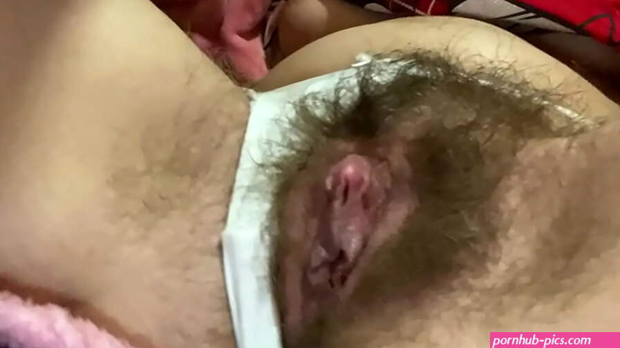 Masturbating before bedtime in my white panties big clit rubbing hairy pussy