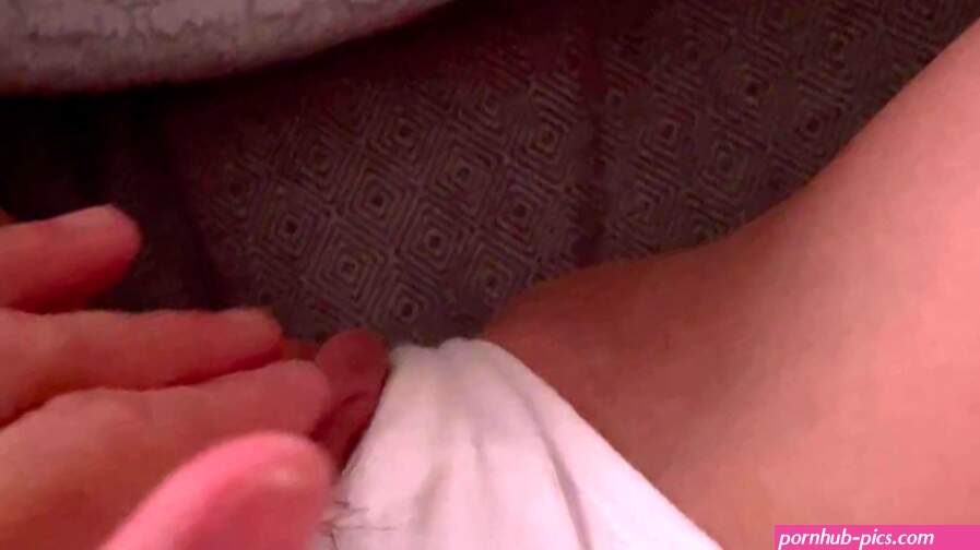 Hairy pussy in white panties masturbating