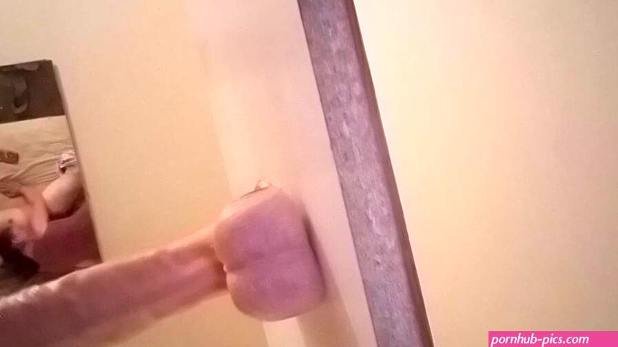 Amateur wife fucking huge dildo while sucking dick