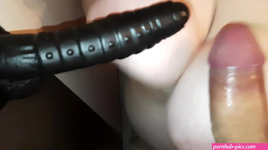 Naughty russian housewife dreams about threesome she has a big black dildo and takes it with her lovers cock