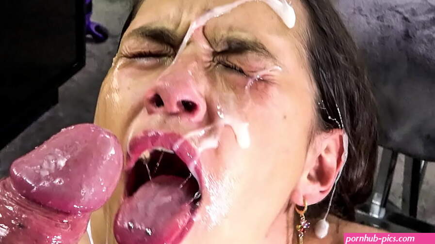 Drooling latina whore drenched with cum still hungry for cock