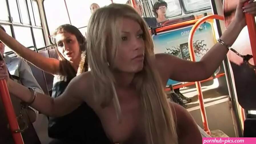 Petite blonde is fucked in public bus