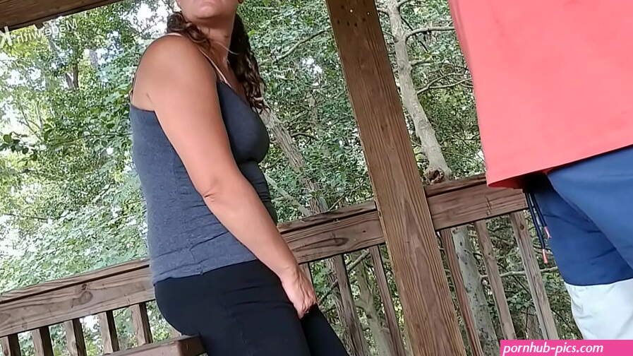 ALMOST CAUGHT fucking wife on public park bench
