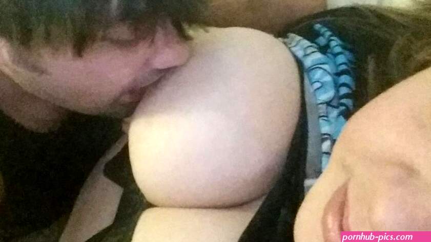 She sent this pic of her BF sucking her tits so jealous!! boobs!
