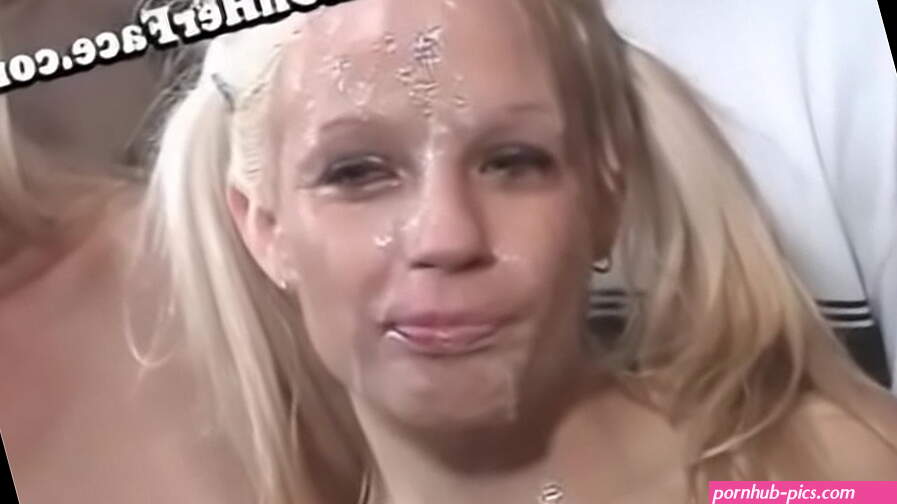 Blonde In Pigtail Bukkake