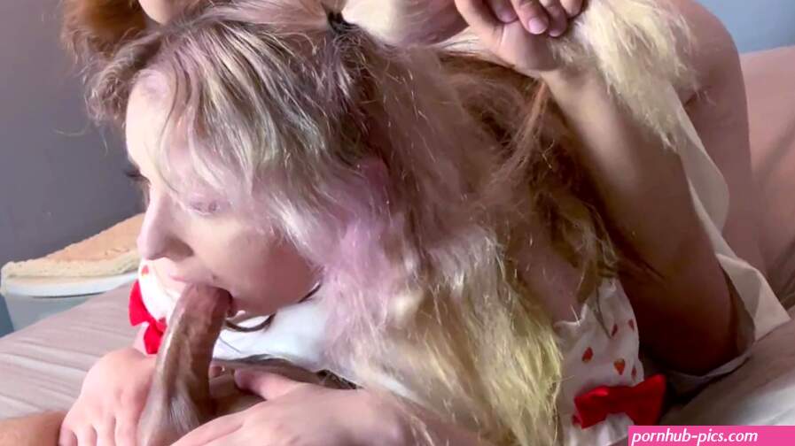 Blonde German Cum Slut With Pigtails Deepthroats Big Cock in 4K for Pulsating Cum in Throat