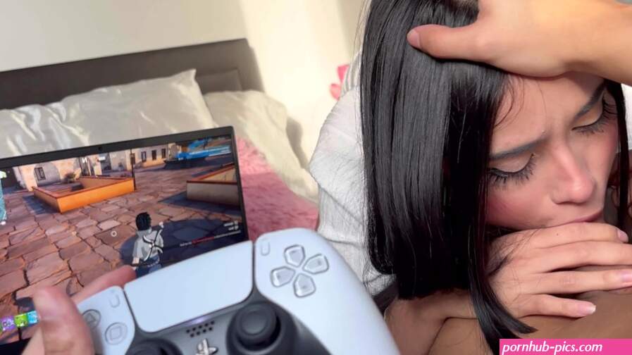My stepsister fucks me while I play the Playstation