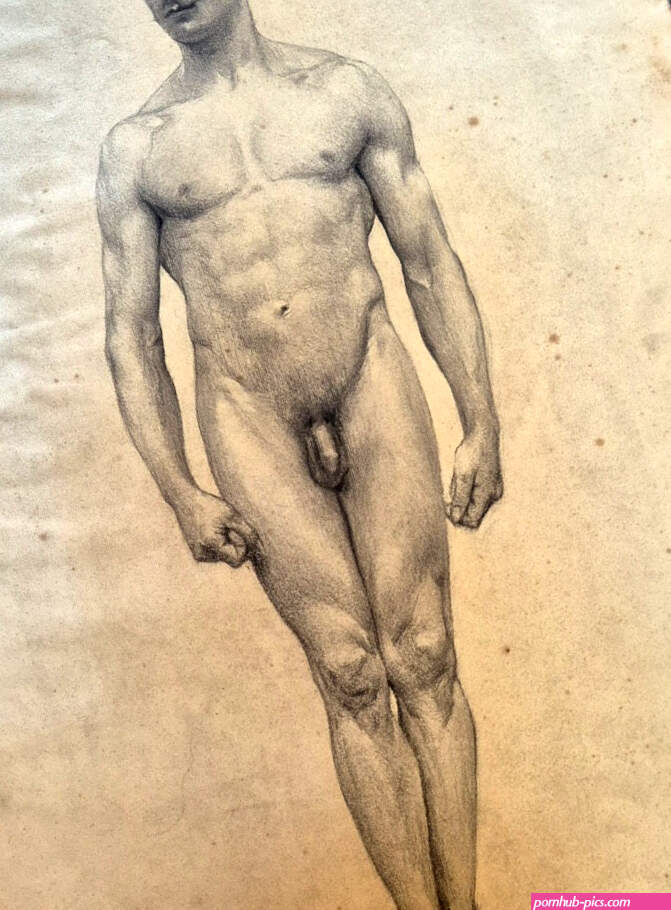 Proantic: Drawing Of A Naked Man Around 1900