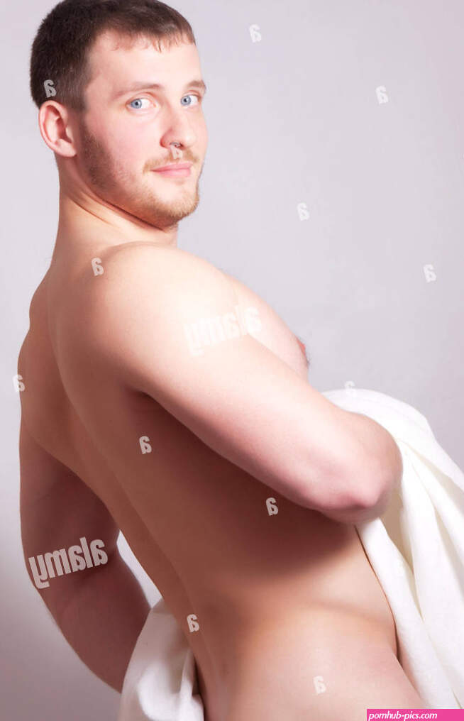 Portrait of a naked man studio shot Stock Photo