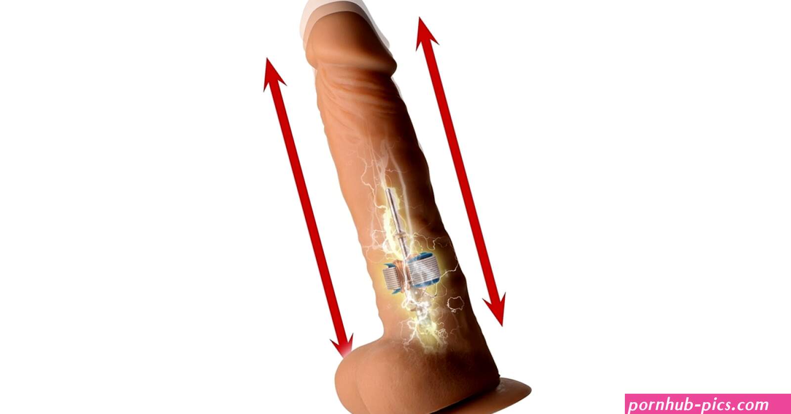 : Master Series Power Pounder Signature Stroke Thrusting Silicone Dildo Flesh 1 Count : Health Household