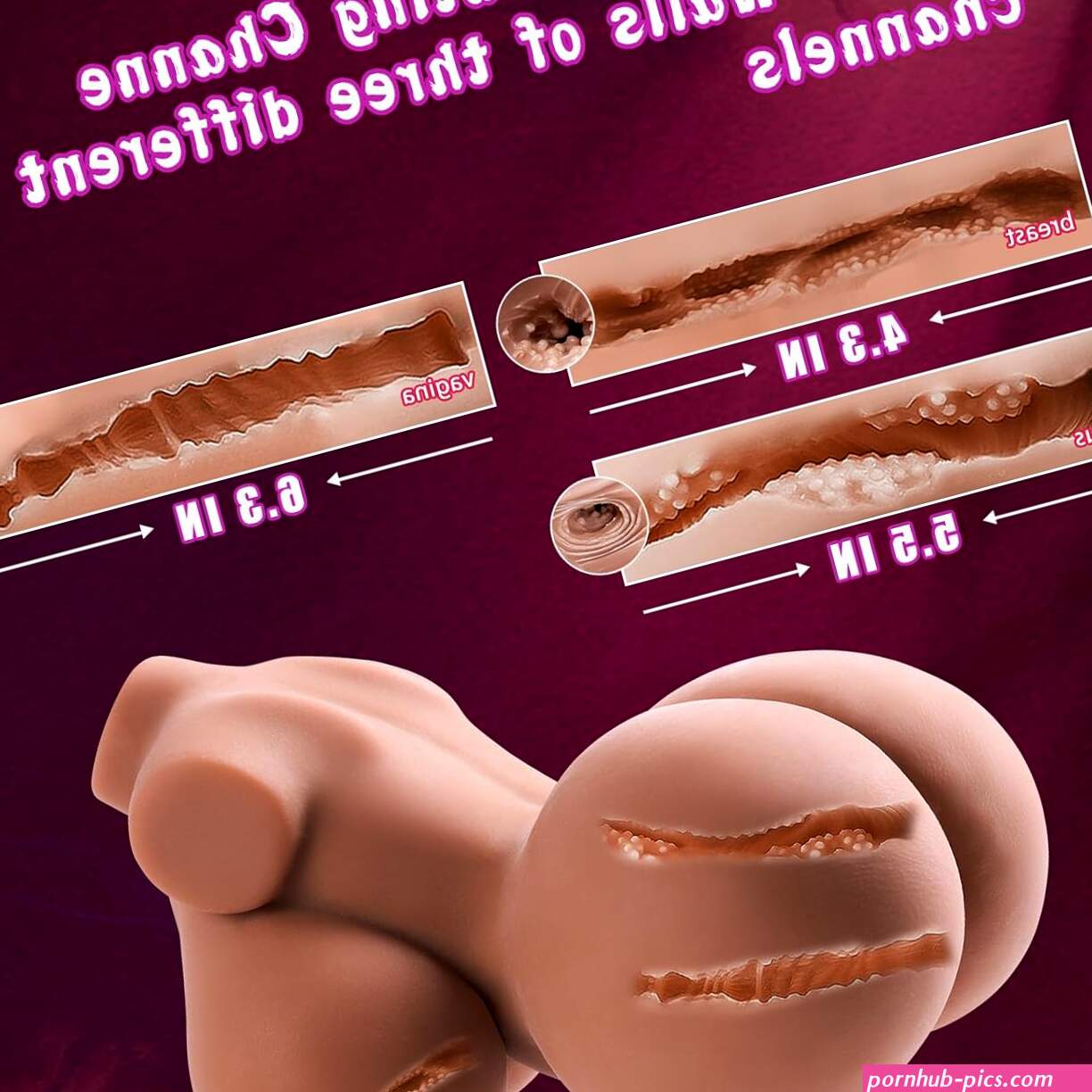 Wholesale 7.5lb Sex Doll Torso for Men Male Masturbator 4 in 1 Realistic Adult Sex Dolls Torso with Soft Pussy Ass Boobs Masturbation Penetrable Nipples Sex Toys for Men Light Brown 7.5lb