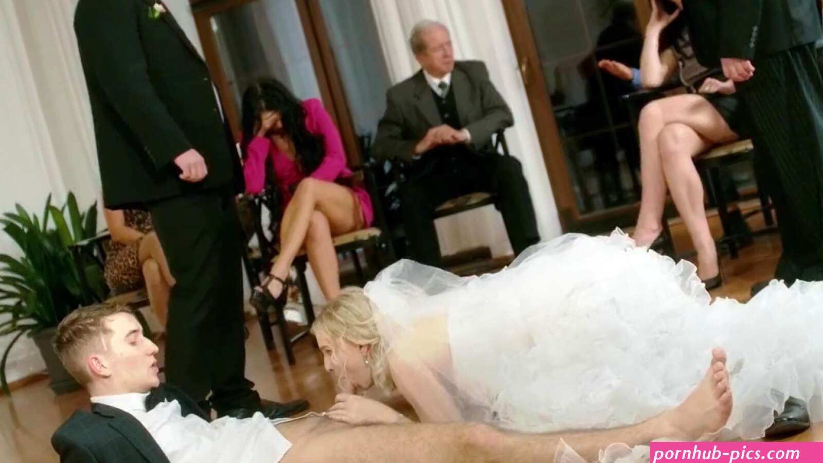 Kinky bride fucks best man in front of cuckold and all wedding guests