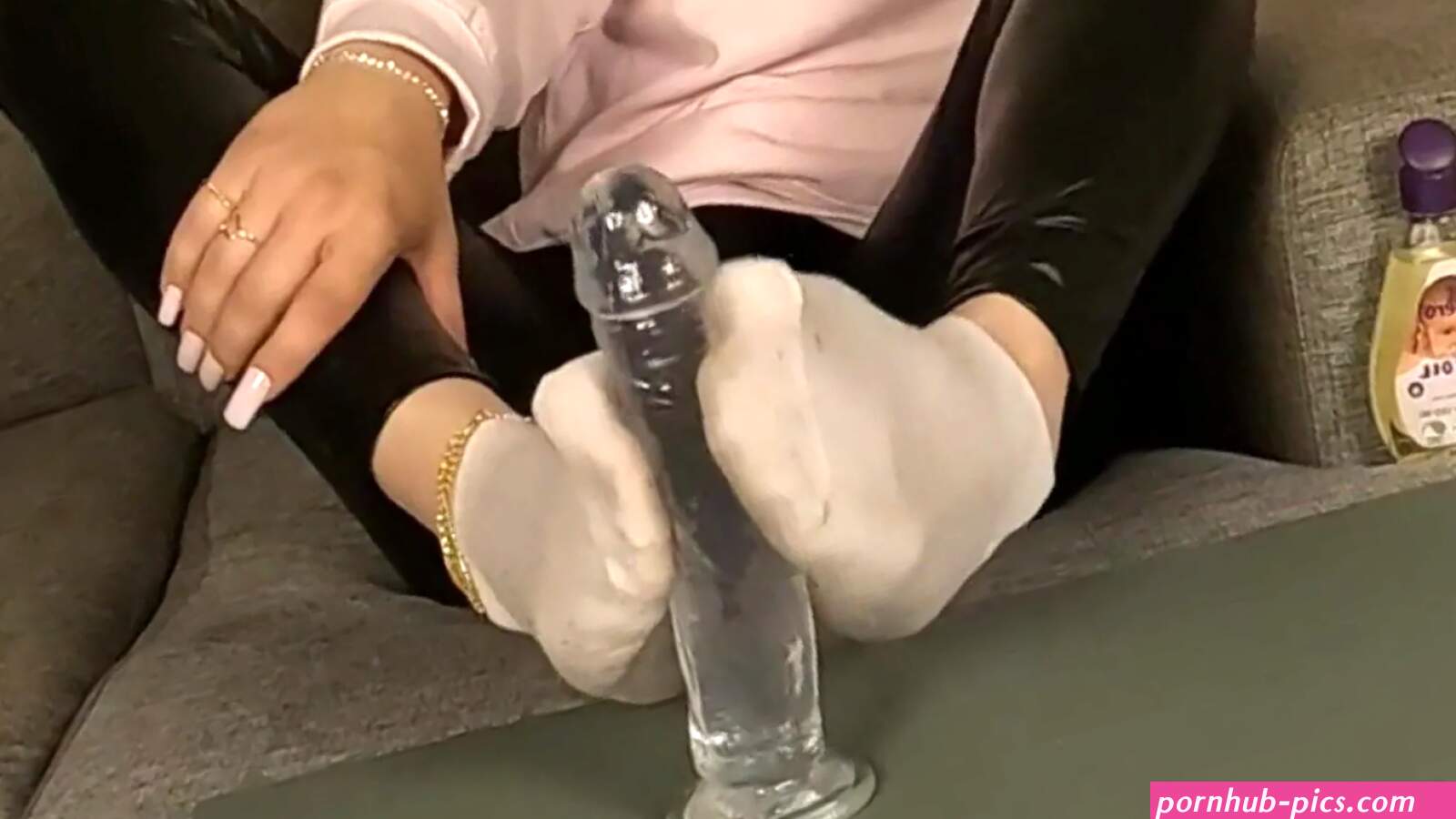 Sweat-Soaked sockjob fuck stick