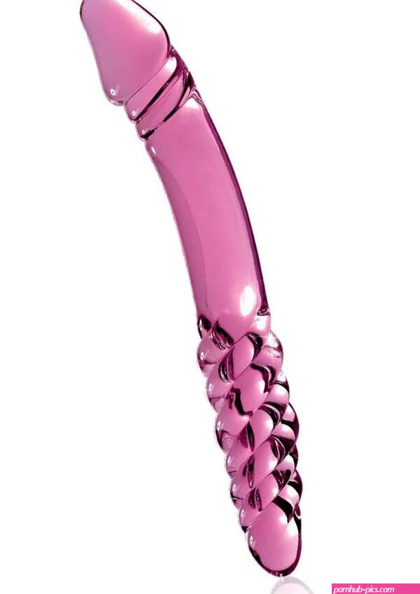 Icicles No. 57 Double-Sided Textured Glass Dildo 9in
