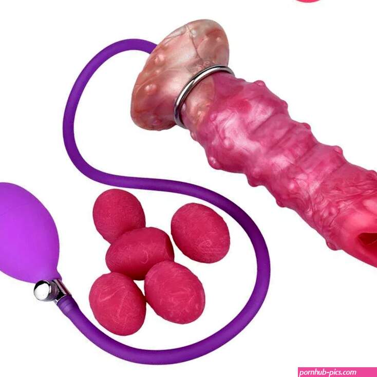 Soft Silicone Ovipositor Dildo with 5 Eggs
