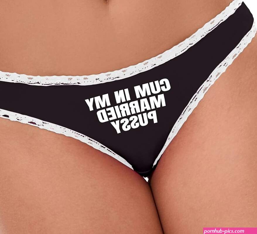 Knaughty Knickers Cum In My Married Pussy Hotwife Vixen Shared Bareback Black and White Bikini Panties Adult Flirty Fun at Amazon Womens Clothing store