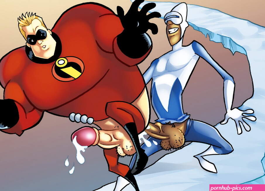 Interracial gay anal with Mr. Incredible and Frozone