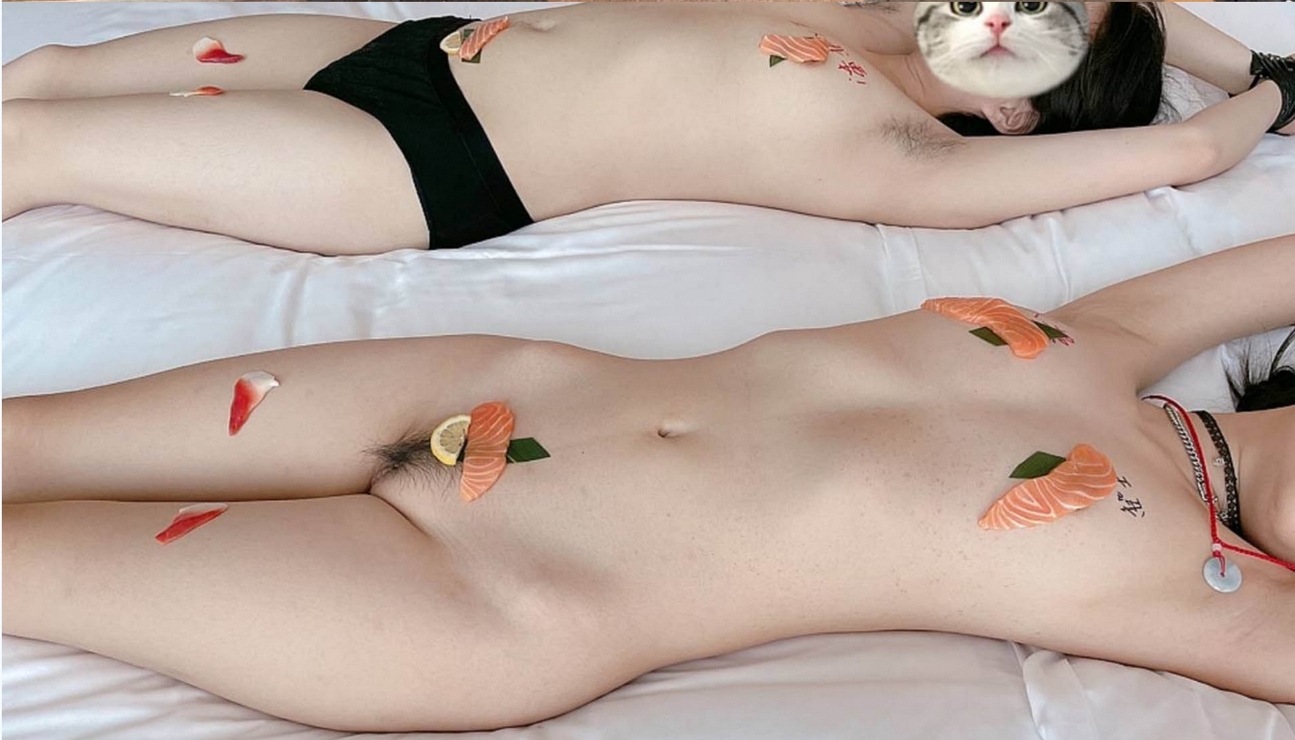 The little bitchs pussy and asshole are stuffed with props and her legs are shaking when fucked