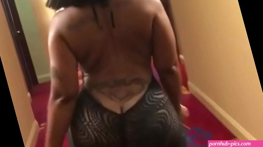 Cherokee D Ass Walking Away In See Thru Body Suit
