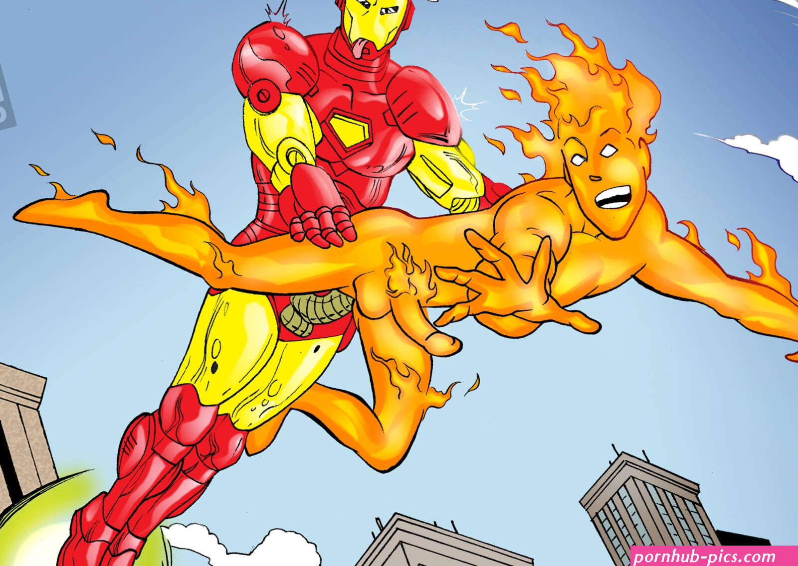 Fire-hot gay porn comics starring sexy avengers