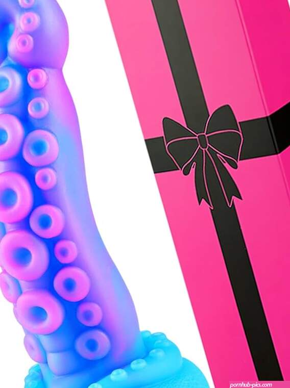: Realistic Monster Tentacle Octopus Dildo 2 Inch Wide Silicone 8 Inch Extra Large Thick Girthy Anal Dildo Suction Cup 7 Inch Creature Tapered Alien Dildos Fantasy Colorful Blue Sex Toy for