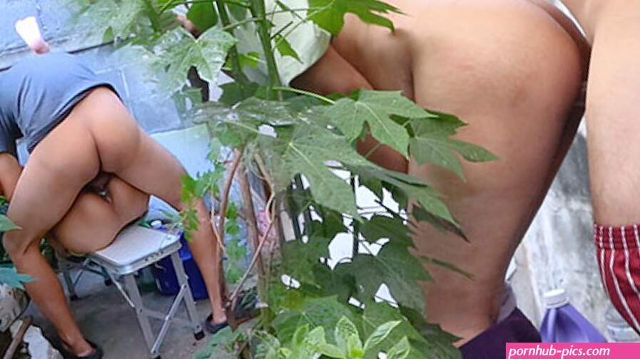 I fucked my wife while she was watering the plants in the garden.