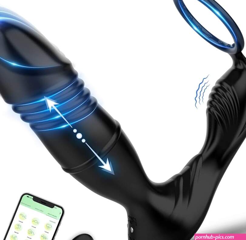 Sex Toys Anal Plug Pump Vibrator Dikke Dildo with Penis Cock Ring Anale Seksspeeltjes Cockrings Prostaat Asshole Stimulator Man met 9 Telescopische 9 Vibratie Standen APP voor Paar Homo Massager :
