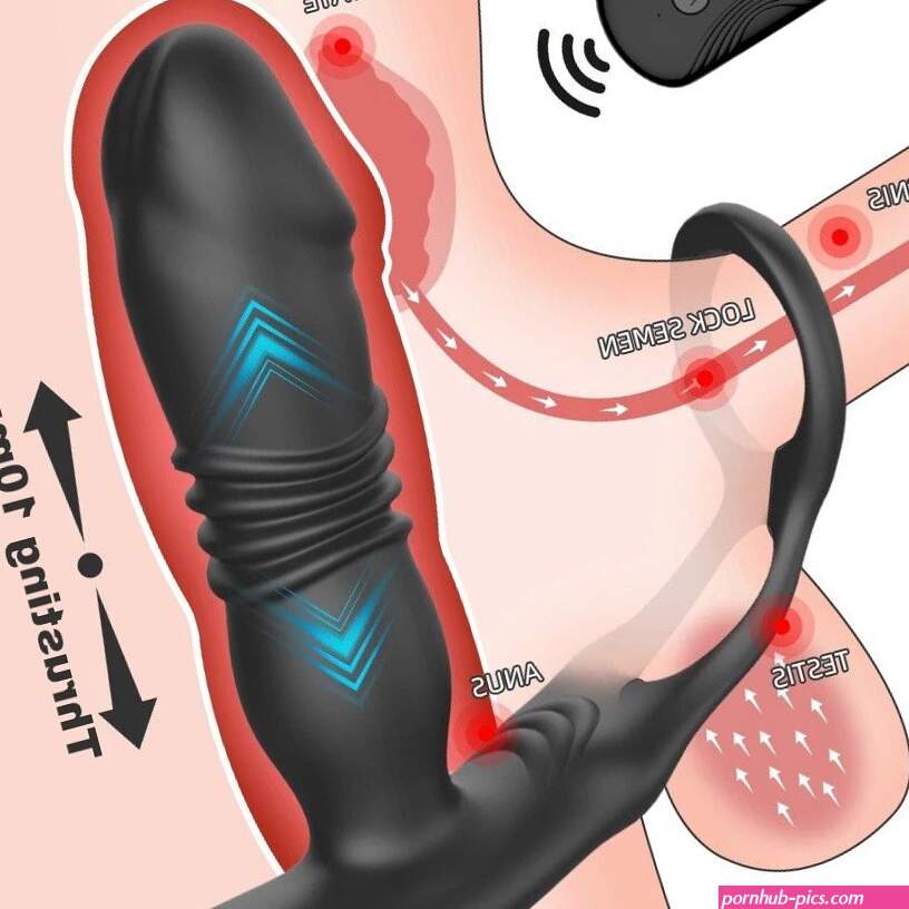 Telescopic Anal Plug Dildo Male Prostate Massager Vibrator Cock Ring Sex Toy Men
