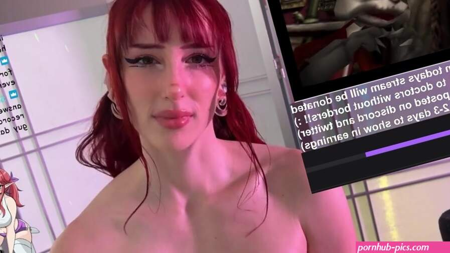 Female streamer banned for sexual activity for showing oiled up big tits on twitch