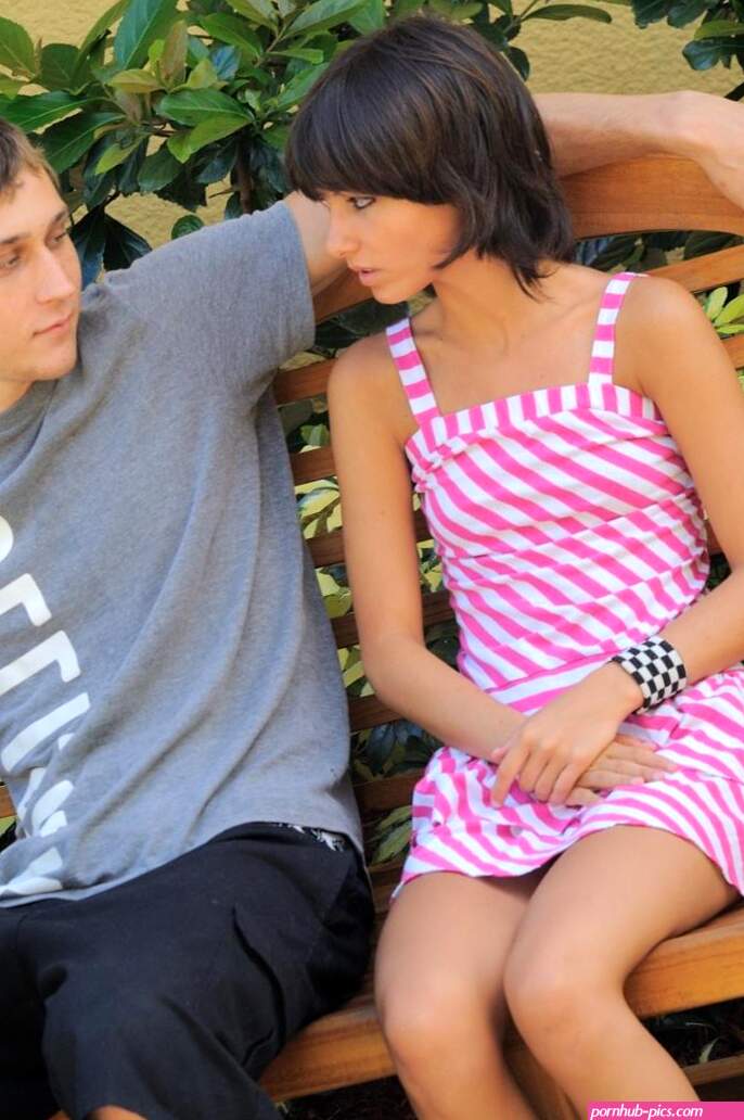 Petite Brunette Mishka FTV In Pink Dress Gives Blowjob To Her Boyfriend