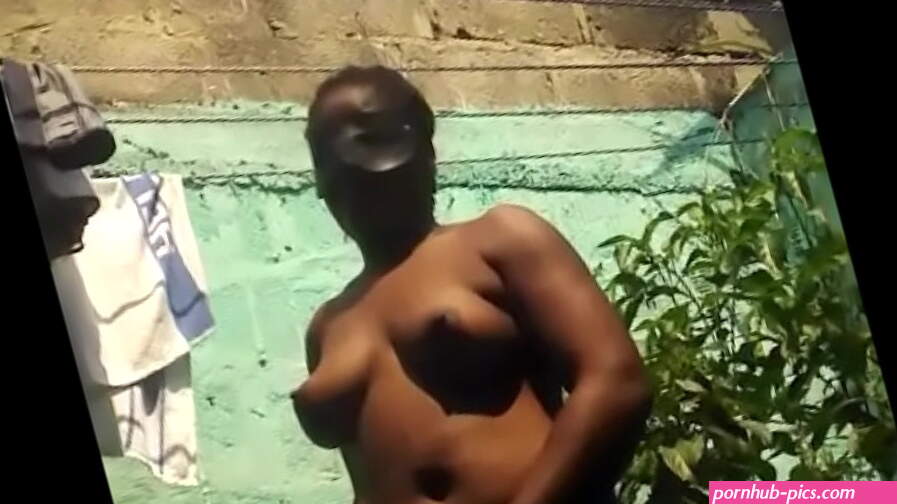 Jamaican woman naked in my garden