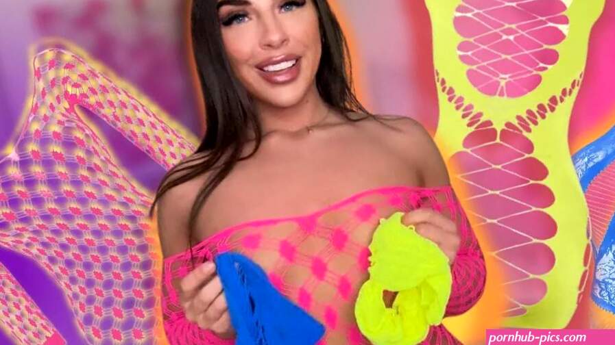 4K TRANSPARENT Neon Dresses TRY ON With Mirror View! Ana Daisy Scott TryOn