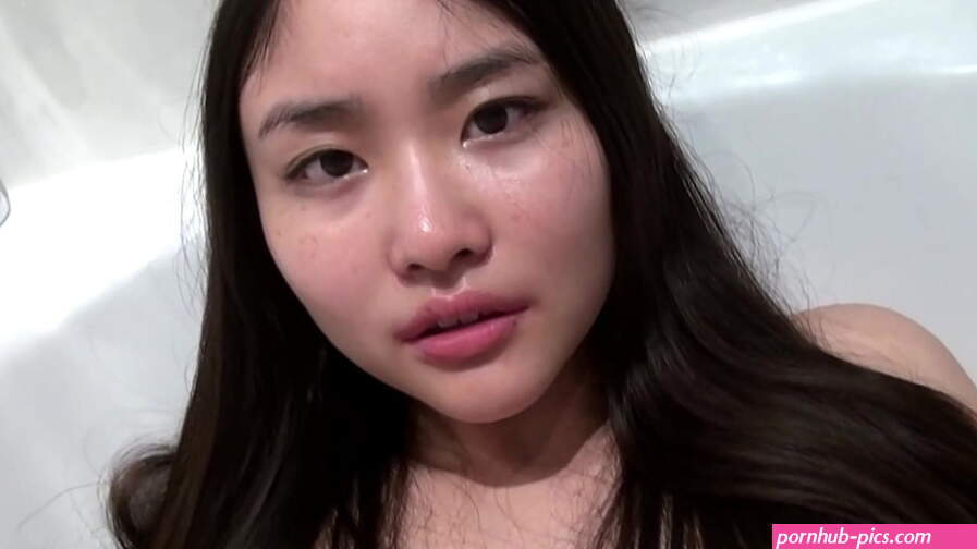 Wholesome Asian teen Sophie Hara gets caught by her flatmate while having fun in the bathtub and then they fuck passionately