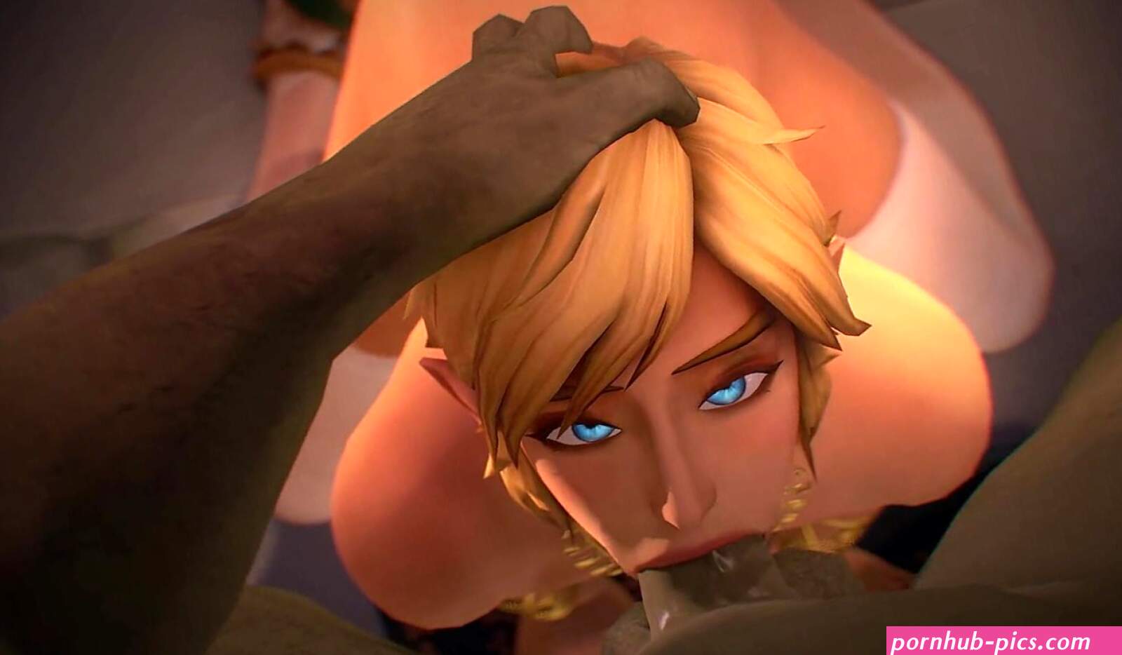 Femboy Link Deepthroat POV Facefucked by BBC in 3D Gay Cartoon Animation