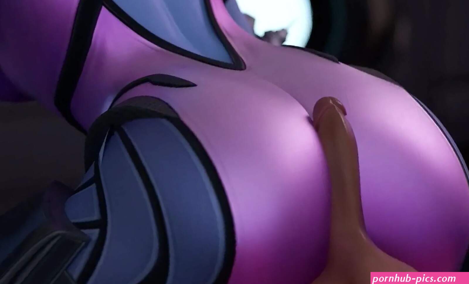 Widowmaker gives a sensual buttjob and receives cumshot on her perfect ass