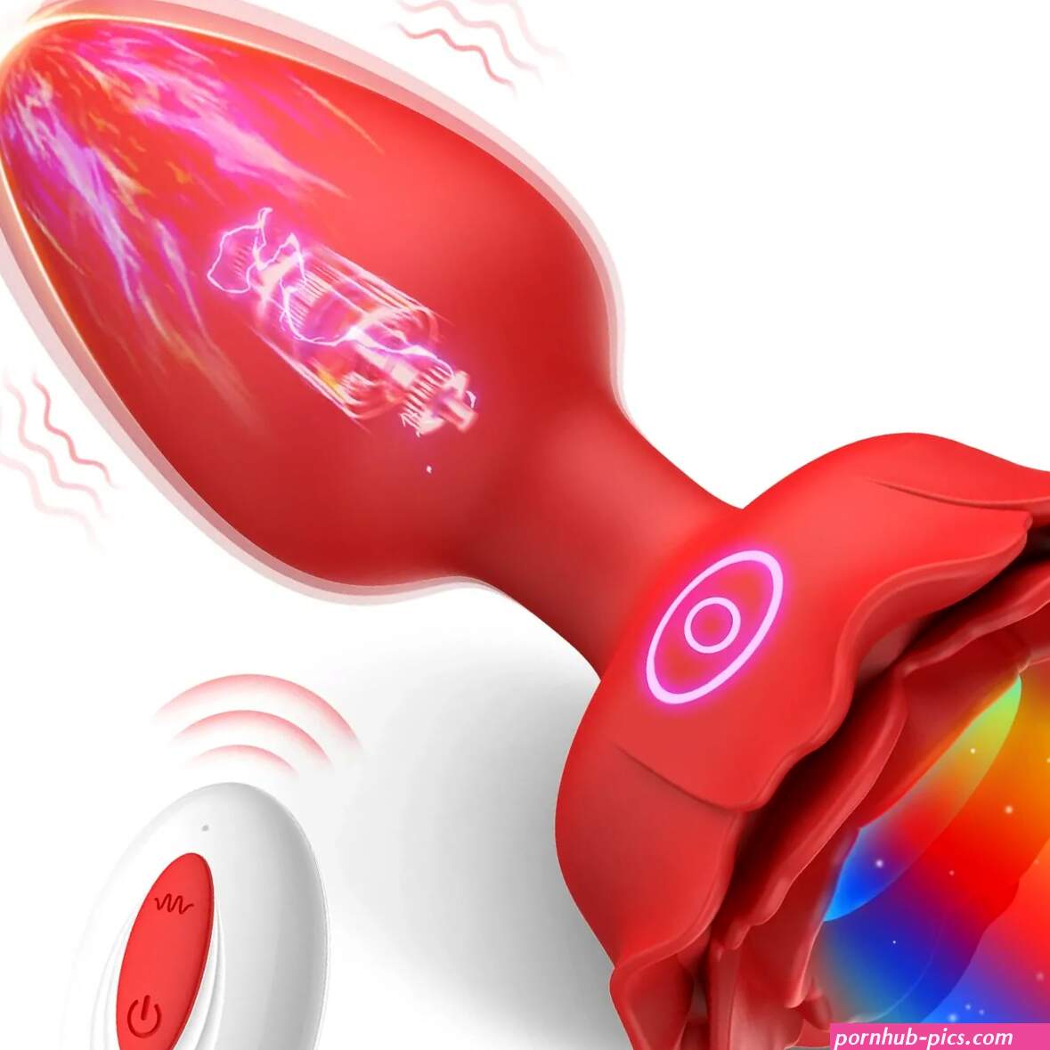 Light Up Butt Plug Remote Control 10 Vibration Modes LED