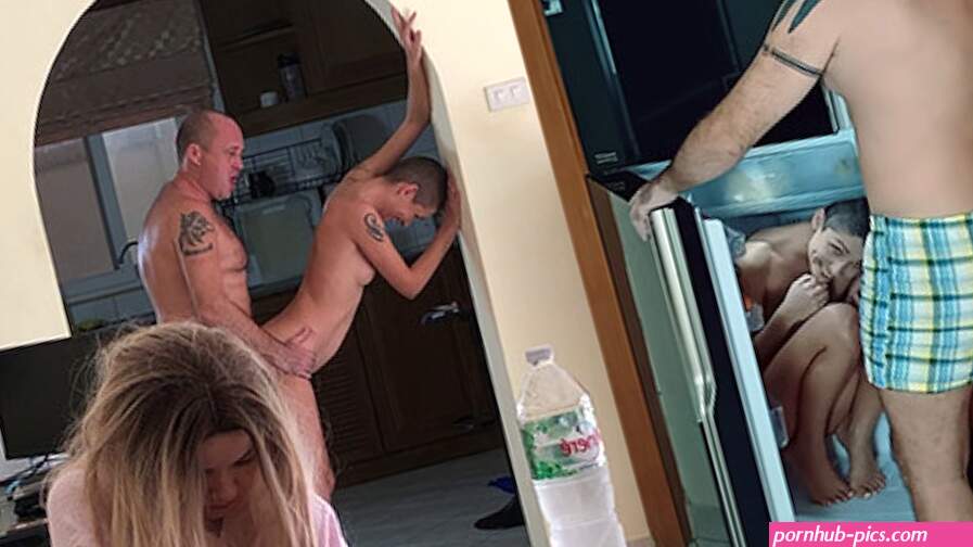Amateur Naughty girl hid in the fridge and got ass fuck while mom watch TV