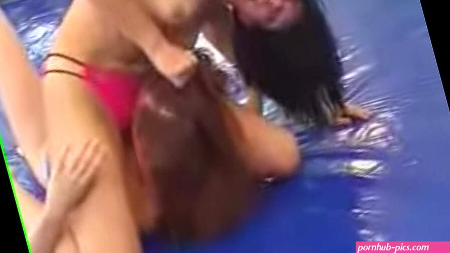 Redhead vs brunette topless catfight