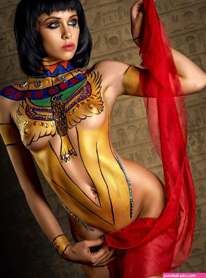 Egypt Nude Ancient Body Painting Style