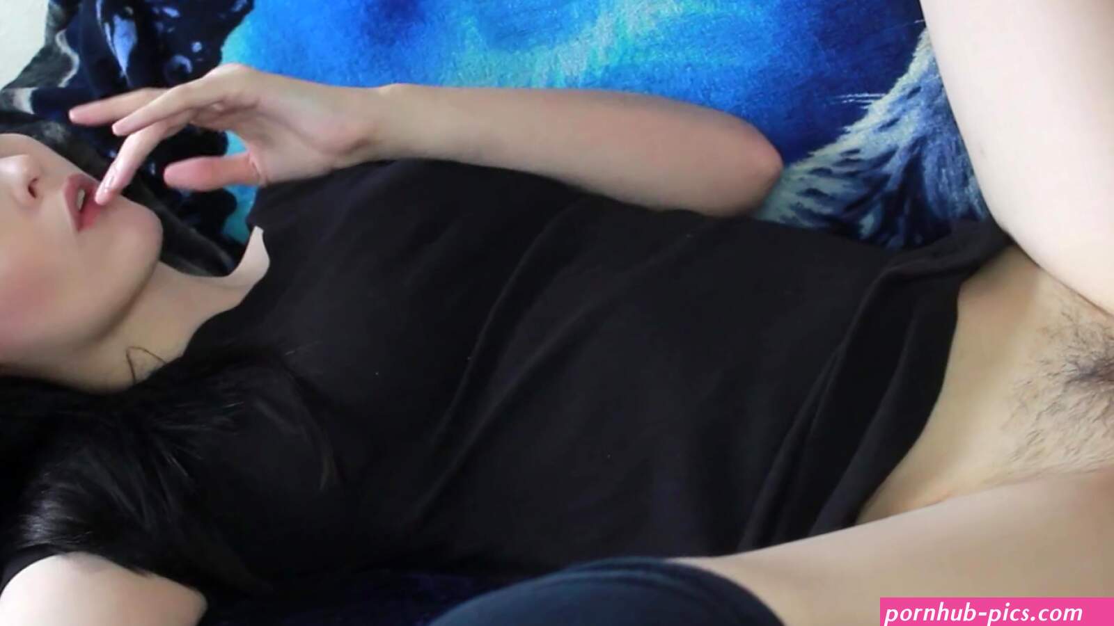 Gentle Solo with Dildo of Hairy Brunette Girl