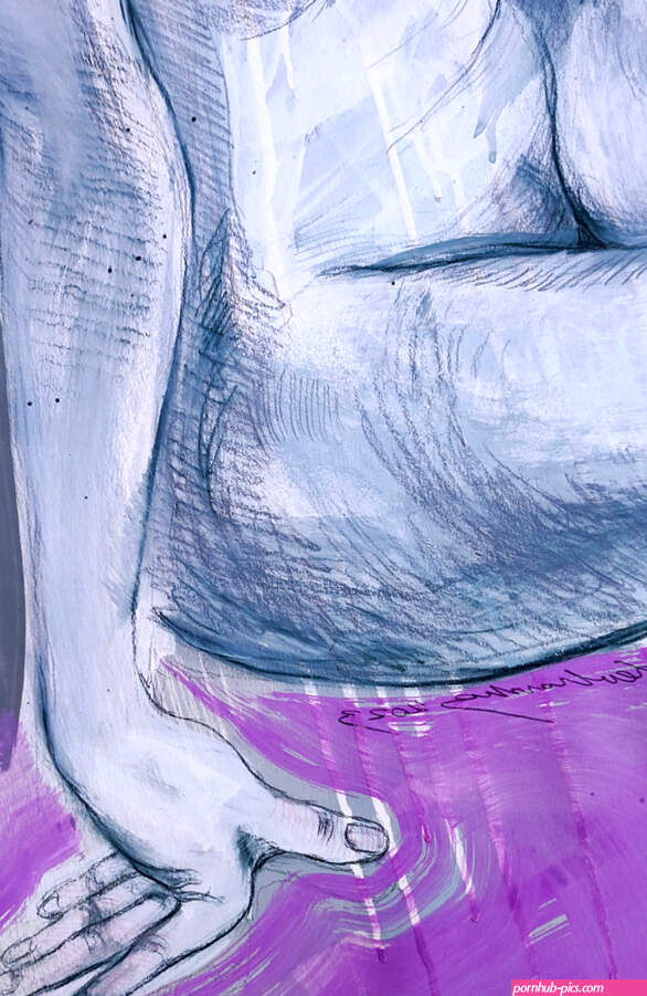 Introspective Female Figure in Purple by Natalie Levkovska
