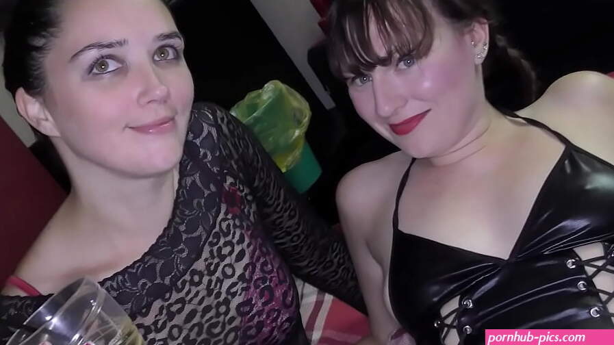 Swinging British girls Pixiee and Cherri hook up for a swingers club sex party