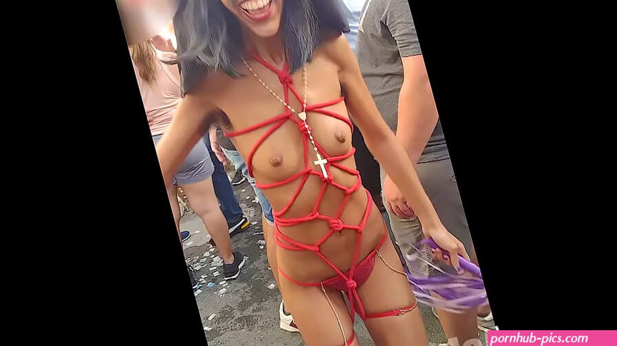 Hairy Babe Dancing Nip Slip Upskirt Public